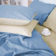 Комплект постельного белья Сатин 0845+0840 Evans 143х210 см светло-желтый/голубой MirSon