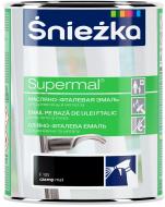 Эмаль Sniezka масляно-фталевая Supermal черный мат 0,8 л