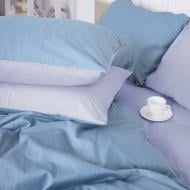 Комплект постельного белья Сатин 0845+0843 Mabel 200х220 см голубой/серо-голубой MirSon