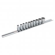 Набір головок 12-гр. 1/4" дюймових 9од. (на планці) GAAQ0810D-12 Toptul 10 шт. GAAQ0810D-12