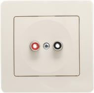 Розетка акустическая TEM Ekonomik RCA-2xRCA кремовый 4317784