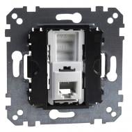 Розетка телефонная телефонная 1 Schneider Electric Merten с 4-контактным разъемом RJ12 IP20 черный MTN463501