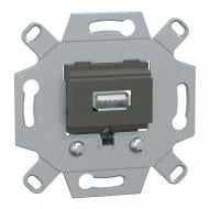 Механизм розетки USB 1 без заземления Schneider Electric Merten Механизм розетки передачи данных USB 2.0 антрацит MTN4581-0000