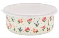 Кастрюля Metrot без ручек Цветы 16 см, 1,3л 3531 бежевый с рисунком Кастрюля Metrot без ручек Цветы 16 см, 1,3л 3531 бежевый с рисунком