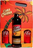 Напиток ромовый Cana Caribia Spiced Gold Rum 35% + кока кола 2 шт 0,7 л