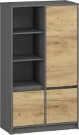 УЦІНКА! Шафа-пенал Грейд відкрита Ален 1600х800х400 мм графіт (УЦ №2872)