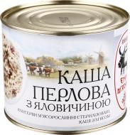 Консерва Етнічні м'ясники Каша перлова з яловичиною 525 г