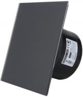 Витяжний вентилятор MMotors ММ-Р 100 скло квадрат зі зворотним клапаном чорний матовий 9715