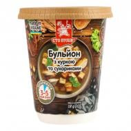 Бульон Сто пудів с курицей и сухариками 18 г Бульон Сто пудів с курицей и сухариками 18 г
