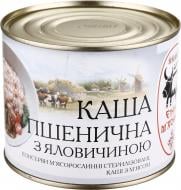 Консерва Етнічні м'ясники Каша пшеничная с говядиной 525 г