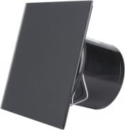 Витяжний вентилятор MMotors ММ-Р 100 скло пряме зі зворотним клапаном чорний матовий 9029