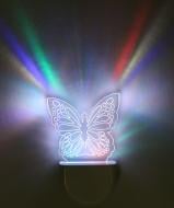 Ночник Aukes Бабочка 3D LED RGB 0.5 Вт белый