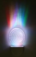 Ночник Aukes Дорога в будущее 3D LED RGB 0.5 Вт белый