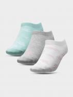 Шкарпетки 4F J4L21-JSOD501-10S+25M+47S р.32-35 білий/сірий/бірюзовий 3 шт.
