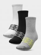 Шкарпетки 4F J4L21-JSOM202-25S+21S+10S р.36-39 сірий/білий/чорний 3 шт.