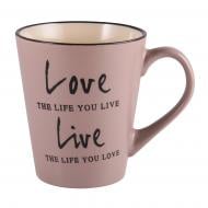 Чашка Love&Live Gray 410 мл M0420-K142G Milika