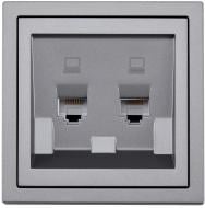 Механизм розетки компьютерная HausMark Juna IP20 серый 7041-3588-141