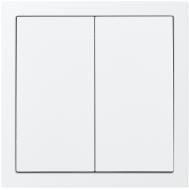 Механизм выключателя двухклавишный HausMark Juna без подсветки белый матовый 7041-0988-101QC