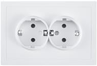 Розетка двойная бытовая с заземлением HausMark Juna IP20 белый матовый 7041-0900-127BQC