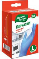 Рукавички нітрилові Мелочи Жизни міцні HoReCa р. L 15 пар/уп. блакитні