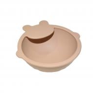 Тарелка глубокая Lindo силиконовая (бежевая) 965-4 Тарелка глубокая Lindo силиконовая (бежевая) 965-4