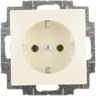 Розетка із заземленням ABB Basic 55 SCHUKO 2P+E 16 А 250 В без шторок кремовий 20 EUC;20 EUC-92-507