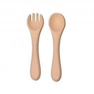 Набор столовых приборов детский Lindo ложка + вилка (бежевый) 966-4 Набор столовых приборов детский Lindo ложка + вилка (бежевый) 966-4