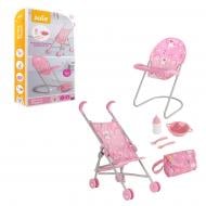 Игровой набор Baby Chic с коляской и стульчиком 1424057