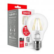 Лампа светодиодная Maxus 1-FIL-572 A60 7 Вт E27 4100 К 220 В прозрачная