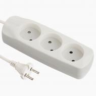 Удлинитель Electraline 2х0.75 без заземления 3 гн. белый 1,5 м 62000