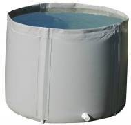 Бочка гнучка складана Техно Тент Плюс з кришкою і зливним штуцером 1000 л сіра