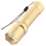 Фонарик аккумуляторный Quantum ручной QM-FL1044 Minik gold 3W LED с USB без упаковки 100 Lm QM-FL1044