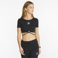 Футболка Puma Classics Ribbed Tee 53345001 р.XS черный