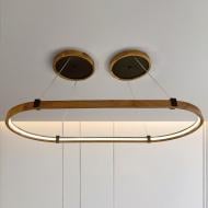 Люстра подвесная Luxury Wood WoodRay 90 Вт ясень темный C-FS60120F-AD