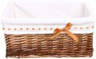 Корзина плетеная с текстилем Tony Bridge Basket 42x30x17 см HQ13-10AB-3