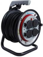 Удлинитель на катушке Electraline с заземлением 4 гн. черный 30 м 49122