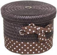 Корзина плетеная с текстилем Tony Bridge Basket 27x25x20 см DSA16-7CD-4