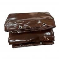 Тент универсальный Техно Тент Плюс водонепроницаемый ПВХ 650 г/м² с люверсами 3х4,85 м коричневый