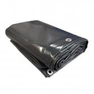 Тент универсальный Техно Тент Плюс водонепроницаемый ПВХ 650 г/м² с люверсами 3х4,85 м графит