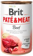 Консерва для усіх порід Brit Care Pate & Meat з яловичиною, 400г, для собак 400 г