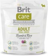 Корм для малых пород Brit Care Adult Small Breed для собак малых пород с ягненком и рисом, 1кг, 132708 1 кг