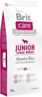 Корм для усіх порід Brit Care Junior Large Breed для цуценят та молодих собак з ягнят. та рисом, 12кг, 132703 12 кг