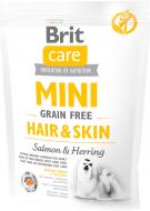 Корм для малих порід Brit Care Mini Grain Free Hair & Skin з лососем та оселедцем, 400г, 170783 400 г