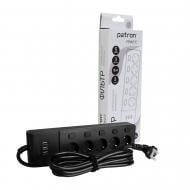 Сетевой фильтр Patron Power 3хUSB 16А 250В с заземлением 5 гн. черный 3 м EXT-PN-SP-1653-USB