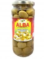 Оливки ALBA FOOD зеленые без косточки 358 мл (8436024299861)