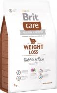 Корм для всех пород Brit Care Weight Loss для собак с избыточным весом тела с кроликом и рисом, 3 кг, 132737 3 кг