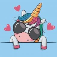 Раскраска по номерам Strateg Модный единорожка 30х30 см ES003