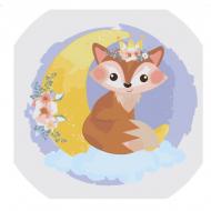 Раскраска по номерам Strateg Лисенок 30х30 см ES010