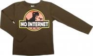 Реглан для мальчика Luna Kids No internet р.104 хаки
