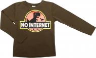 Реглан для мальчика Luna Kids No internet р.128 хаки